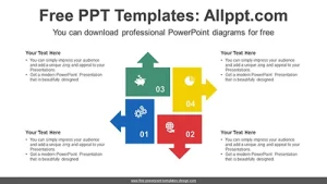 Radial Square Arrow PowerPoint Diagram