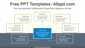 Radial text boxes PowerPoint Diagram Template