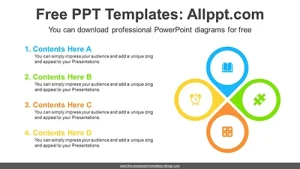 Radial Water Drop PowerPoint Diagram