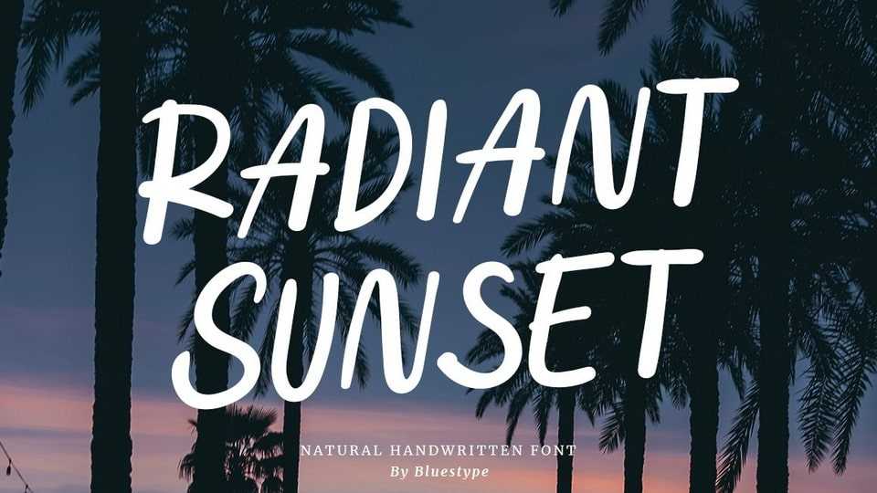 Radiant Sunset Font › Fontesk