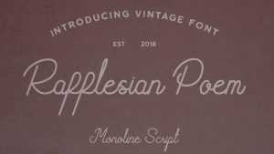 Rafflesian Poem Font › Fontesk