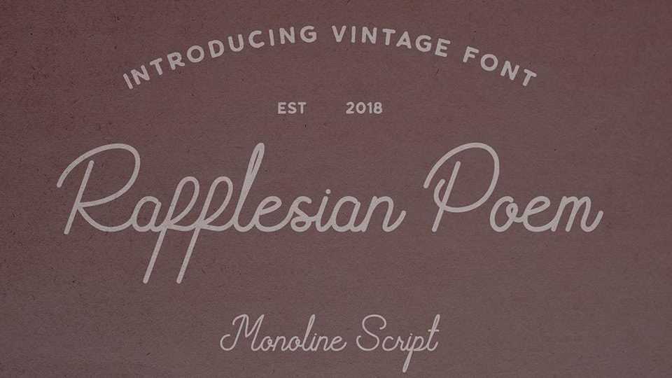 Rafflesian Poem Font › Fontesk