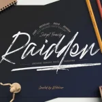 Raidden Script Font Family - Fonte Grátis Raidden Script Font Family