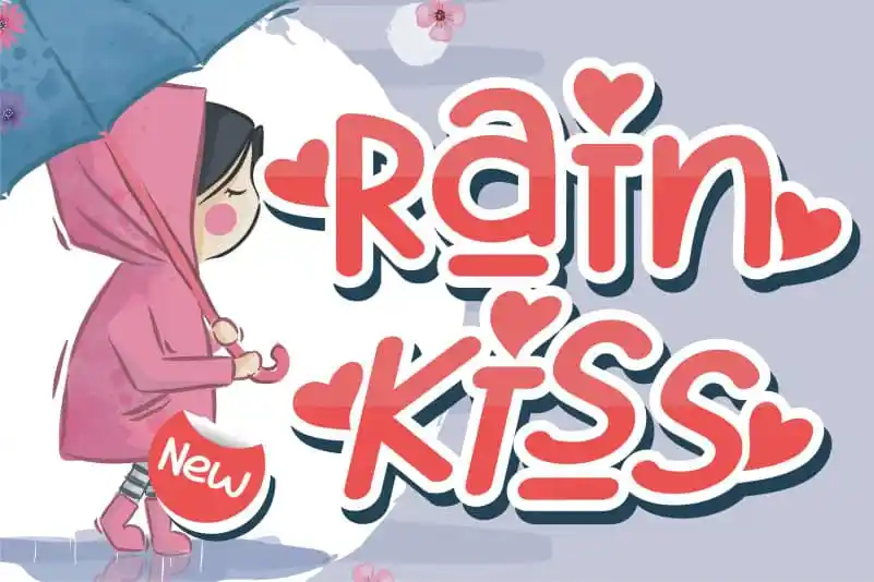 Rain Kiss Display Font