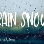 Rain Snow Brush Font