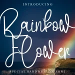 Rainbow Flower Font - Fonte Grátis Rainbow Flower Font