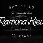 Ramona Kiev - Monoline Font