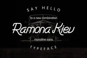 Ramona Kiev - Monoline Font