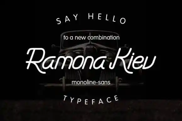 Ramona Kiev - Monoline Font