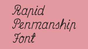 Rapid Penmanship Font › Fontesk