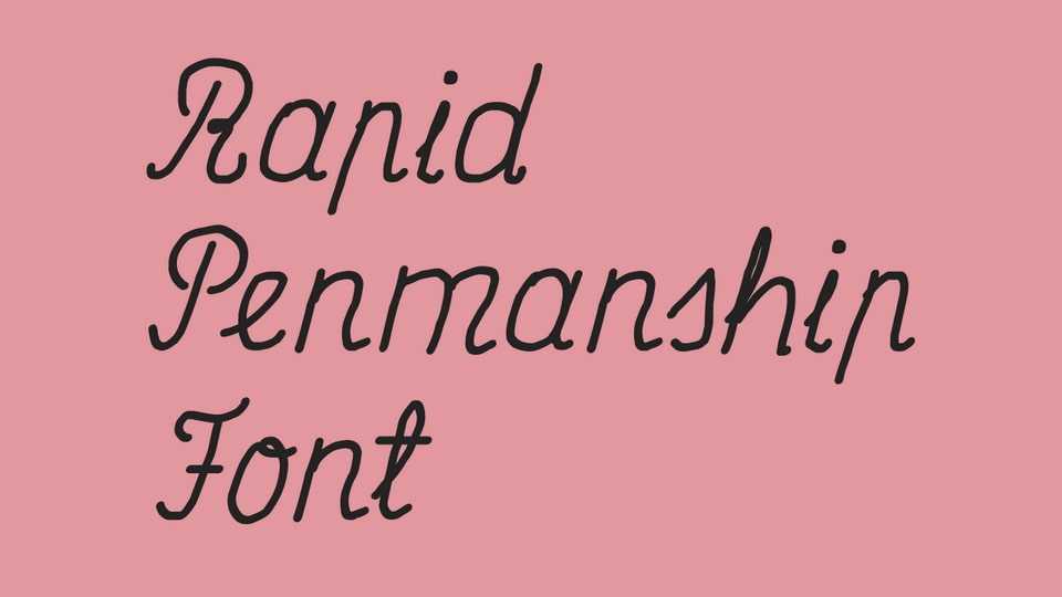 Rapid Penmanship Font › Fontesk