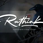 Rathiak Handwritten Font - Fonte Grátis Rathiak Handwritten Font