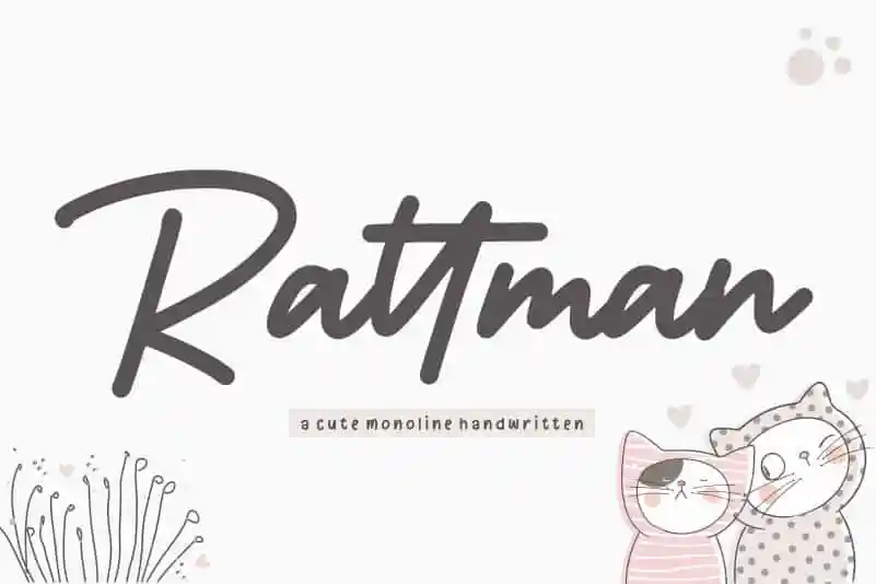 Rattman Monoline Handwritten Font