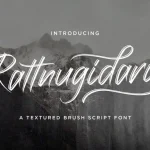 Rattnugidari Brush Font