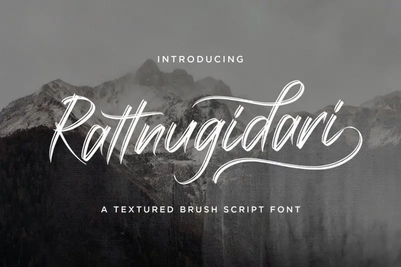 Rattnugidari Brush Font
