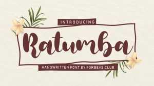 Ratumba Font › Fontesk