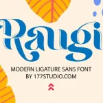 Raugi - Ligature Sans Serif Font - Fonte Grátis Raugi - Ligature Sans Serif Font