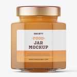 Raw honey jar mockup