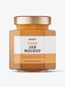 Raw honey jar mockup