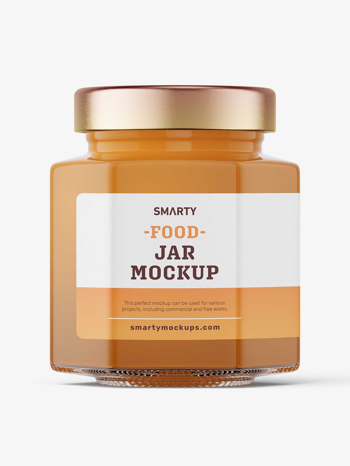 Raw honey jar mockup