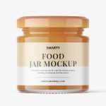 Raw honey jar mockup