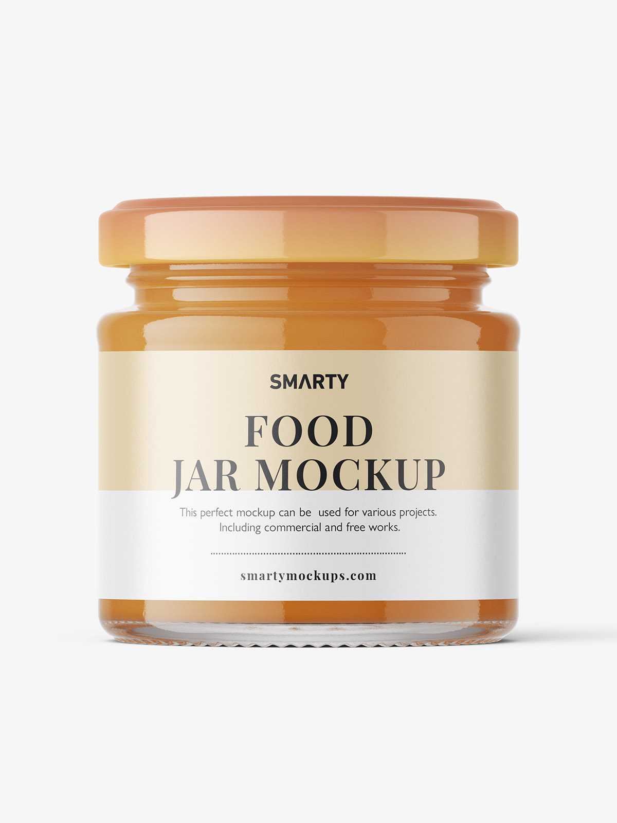 Raw honey jar mockup