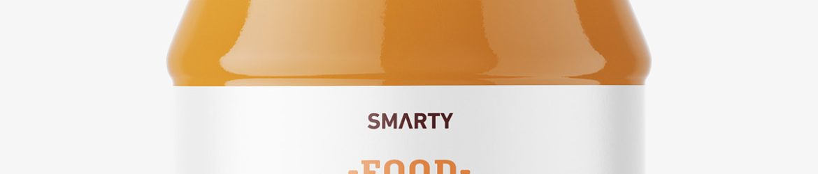 Raw honey jar mockup