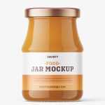 Raw honey jar mockup