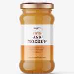 Raw honey jar mockup