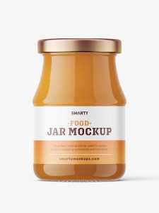 Raw honey jar mockup