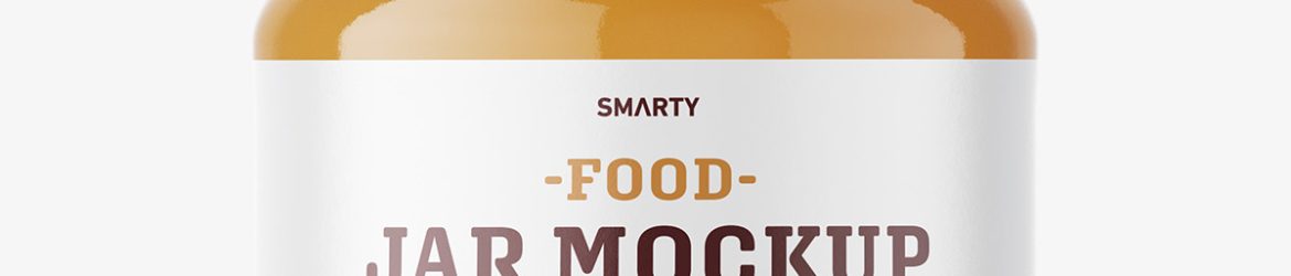 Raw honey jar mockup