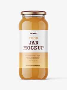 Raw honey jar mockup