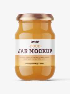 Raw honey jar mockup
