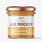Raw honey jar mockup