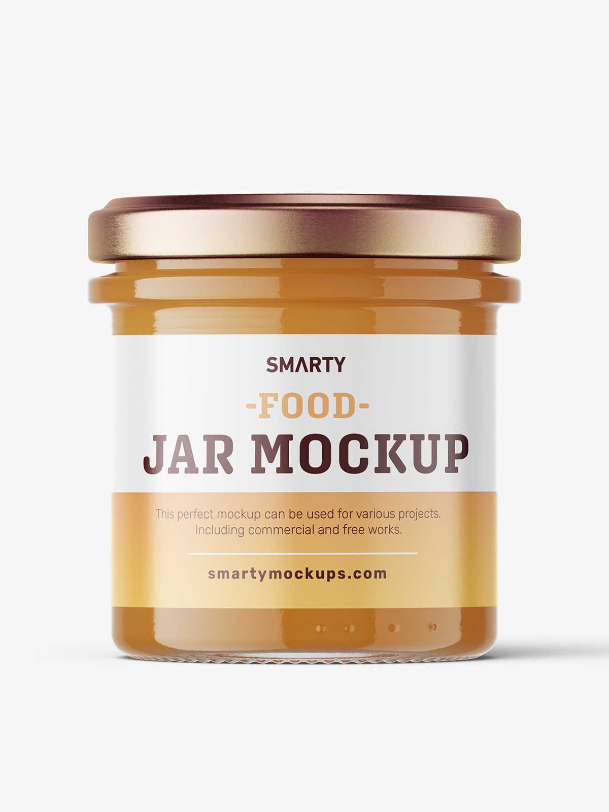 Raw honey jar mockup