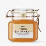 Raw honey jar mockup