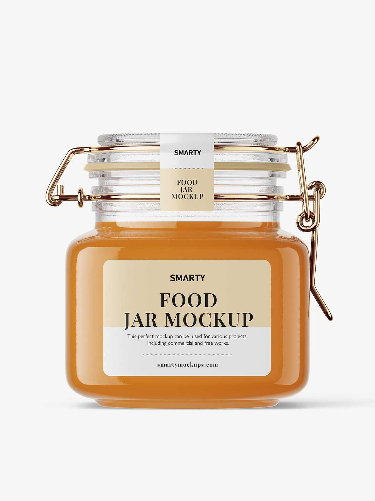 Raw honey jar mockup