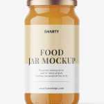 Raw honey jar mockup