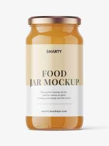 Raw honey jar mockup