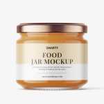 Raw honey jar mockup
