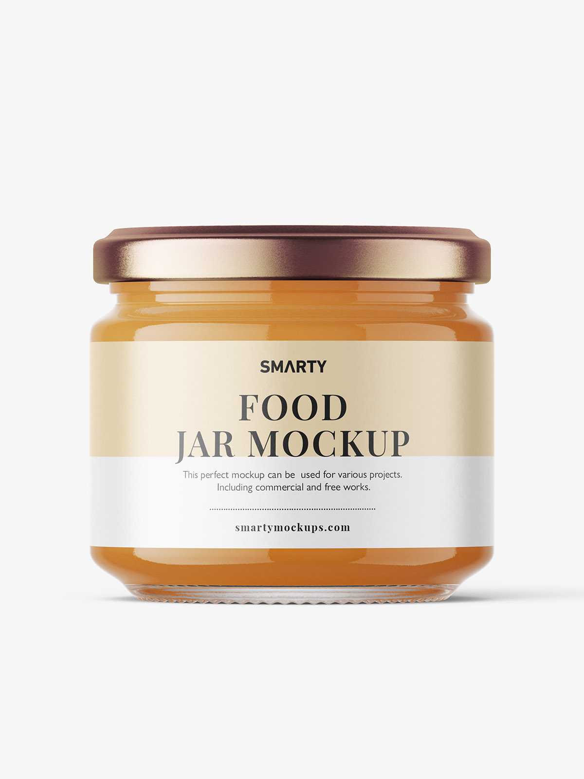 Raw honey jar mockup