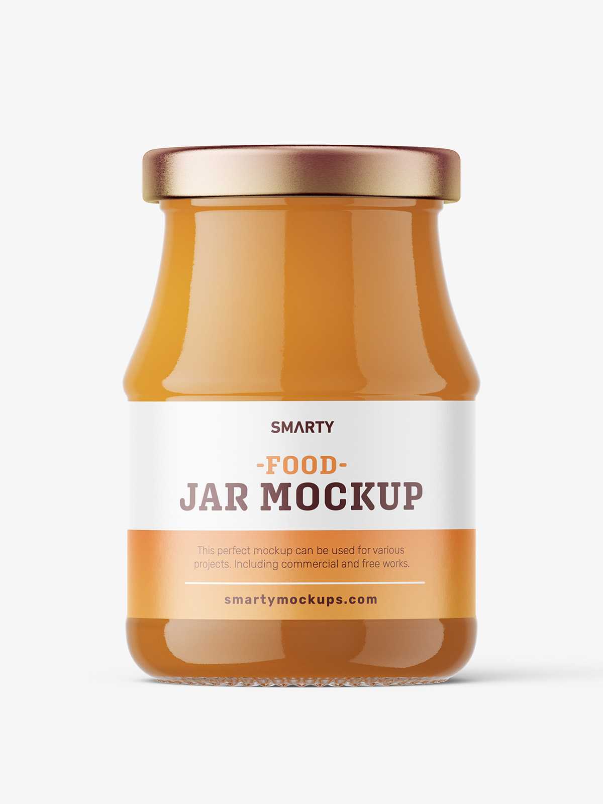 Raw honey jar mockup