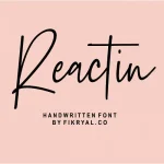 Reactin Signature Font