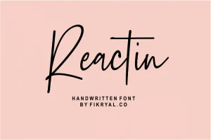 Reactin Signature Font