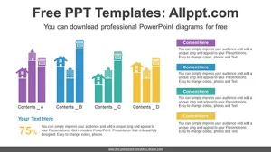 Real Estate Grouped Column Chart PPT Diagram