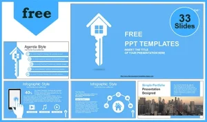 Real Estate House Key PowerPoint Template