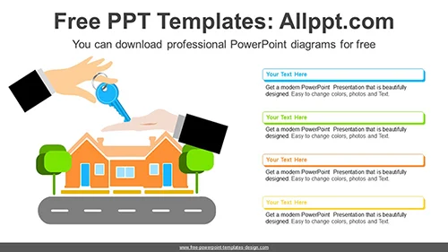 Real Estate Sales PowerPoint Diagram Template