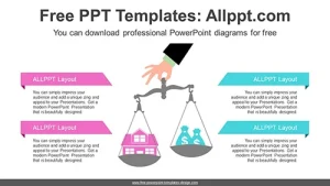 Real Estate Spending Balance PowerPoint Diagram