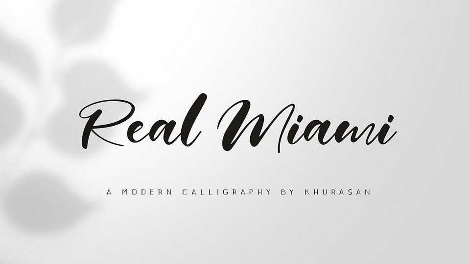 Real Miami Script Font › Fontesk