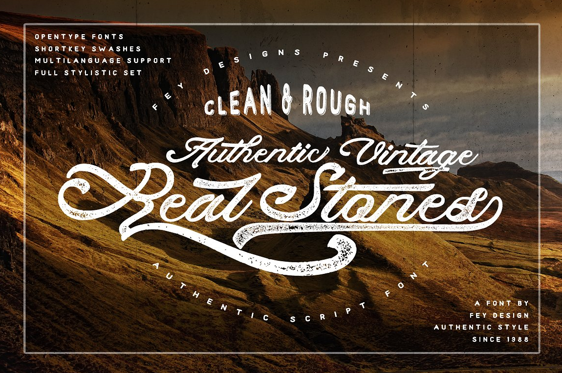 Real Stones Script Font
